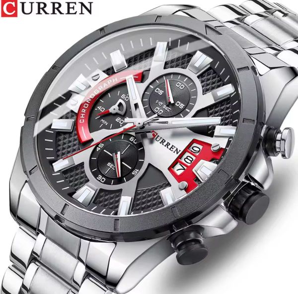 Кварцовий годинник Curren Chronograph Silver