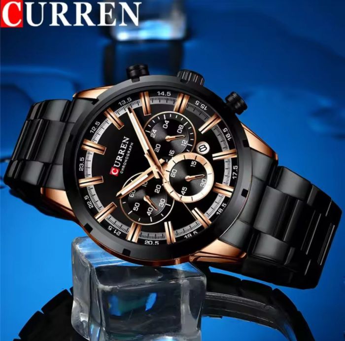 Чоловічий годинник CURREN black+gold