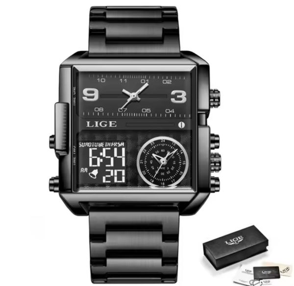 Lige Чоловічий спортивний тактичний годинник Lige Maxi