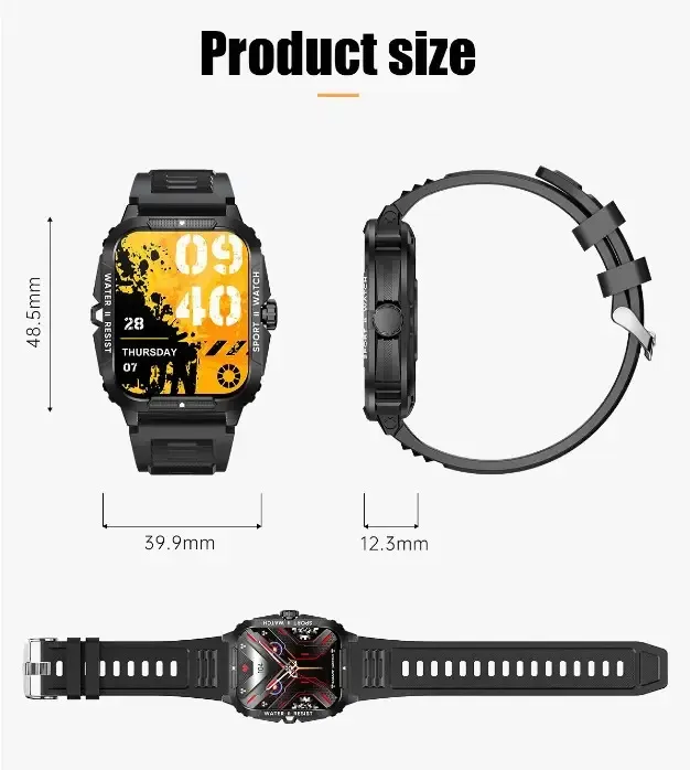 Colmi P76 смартгодинник color black Повний Водозахист