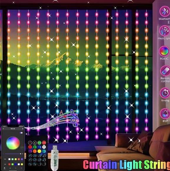 Розумна гірлянда-штора SunLamp Smart 3x3м RGB