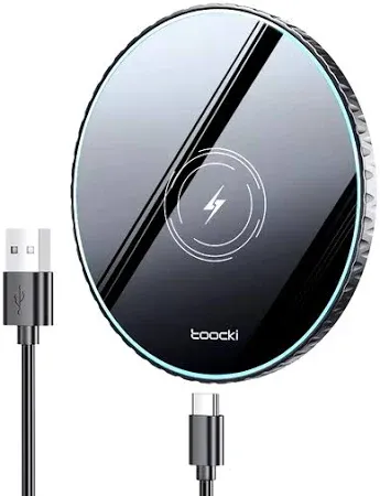 Toocki 15 Вт Беспроводное зарядное устройство для быстрой беспроводной зарядки для iPhone, Samsung Galaxy, Airpods