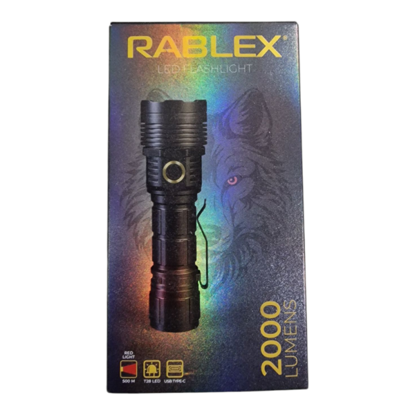 Яскравий акумуляторний 21700 ліхтар ручний Rablex RB-920 2000LM 500метрів