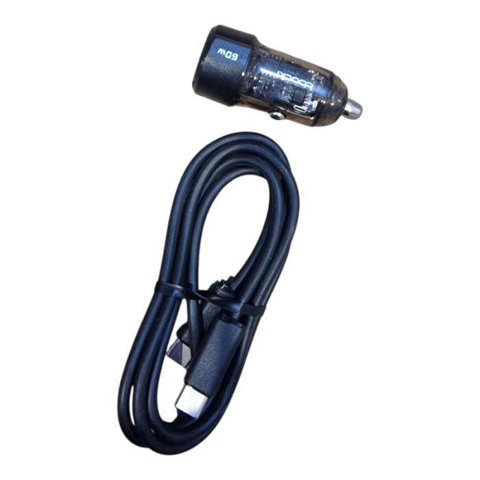 Автомобільний зарядний пристрій у прикурювач Toocki 60ват(реальних до18), 2 порти USB + Type-C