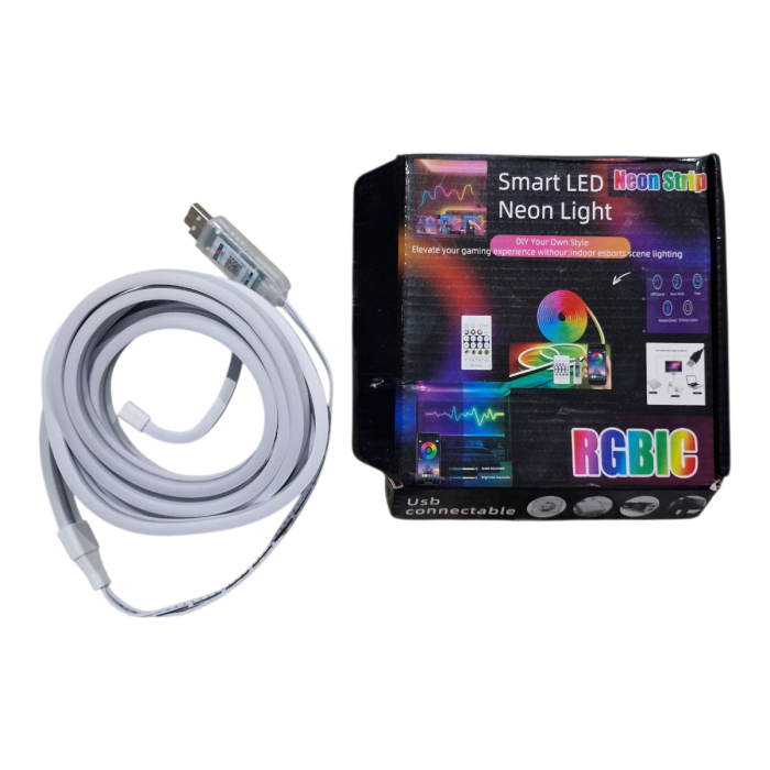 Світлодіодна LED стрічка RGB 2 м Розумна неонова стрічка із синхронізацією музики Гнучкий неон