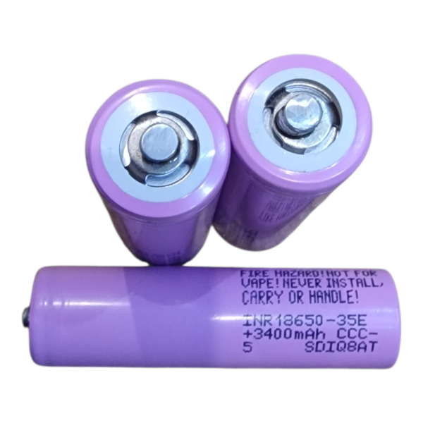Акумулятор 18650 Li-Ion Samsung INR18650-35E, 3350-3500 нові 2025рік з напайкой
