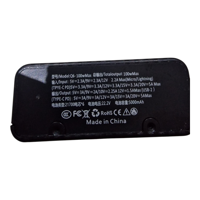 Потужний Повербанк 21700 6шт До 100ват