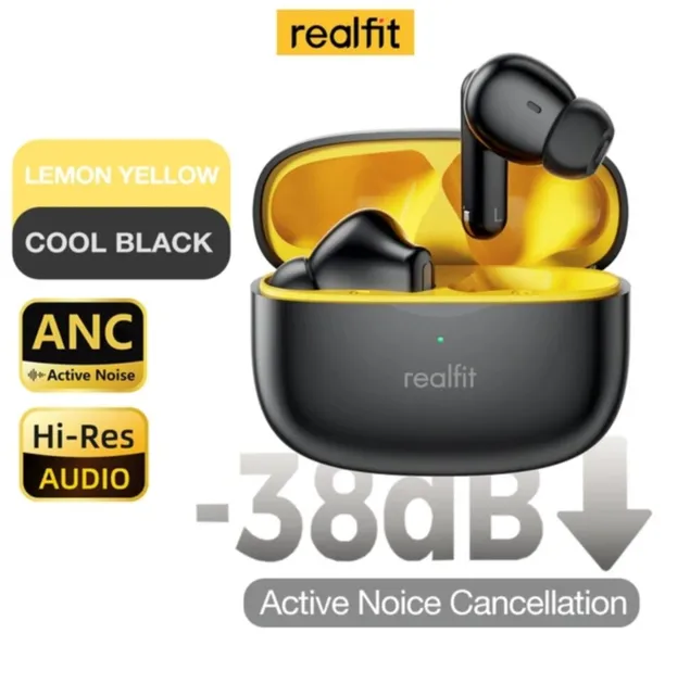 Бездротові вакуумні навушники Realfit TWS BT5.3 ігрові з функцією активного шумопоглинання