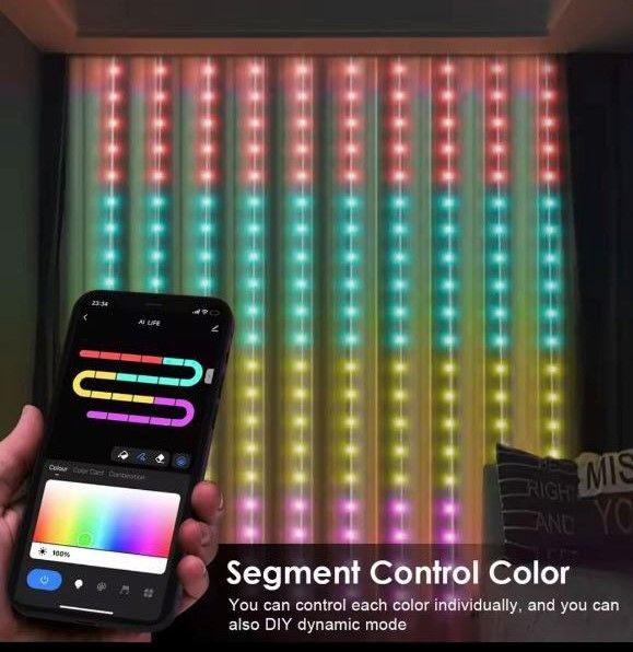 Розумна гірлянда-штора SunLamp Smart 3x3м RGB