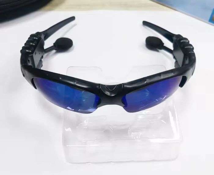 Сонцезахисні спортивні окуляри 2в1 з Bluetooth навушниками та гарнітурою сині