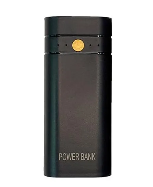 Корпус повербанка під АКБ 2x18650, 5V 2A, до7000mAh, USB, Type-C, ліхтарик, Black