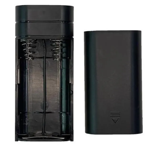 Корпус повербанка під АКБ 2x18650, 5V 2A, до7000mAh, USB, Type-C, ліхтарик, Black