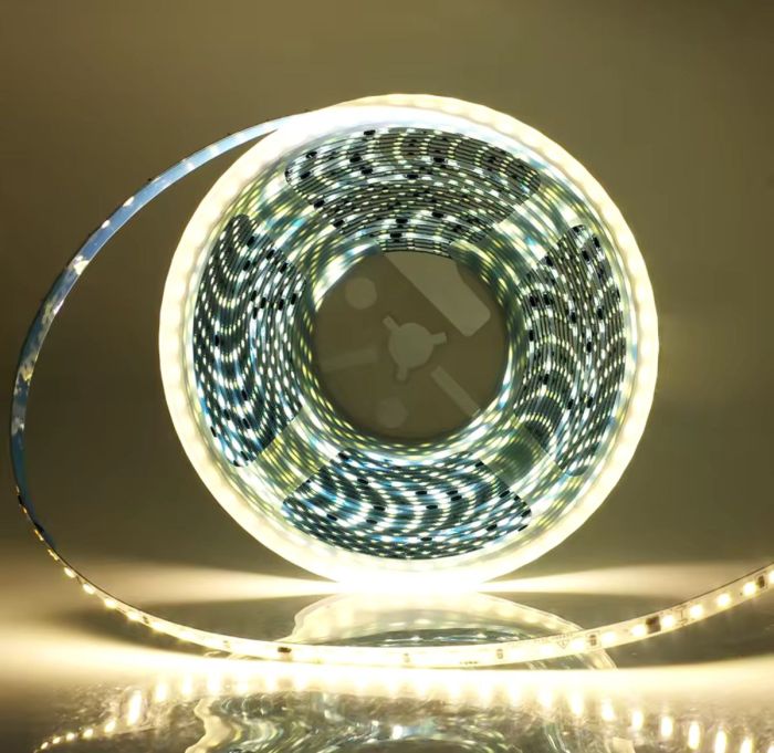 Led стрічка  220-2835-120-NW 220В IP68 натуральний білий теплий 5 метрів