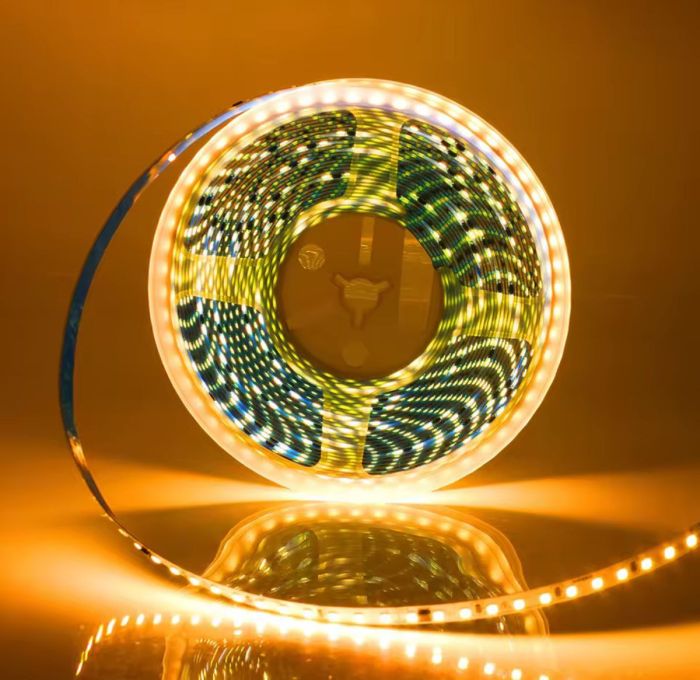 Led стрічка  220-2835-120-NW 220В IP68 Золотисто жовта 5 метрів