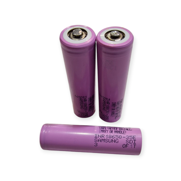 Акумулятор 18650 Li-Ion Samsung INR18650-35E, 3350-3500 нові з напайкой 24рік