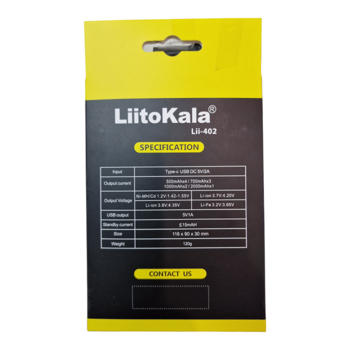 Зарядний пристрій для акумуляторів та батарейок Liitokala lii-402 з блочком