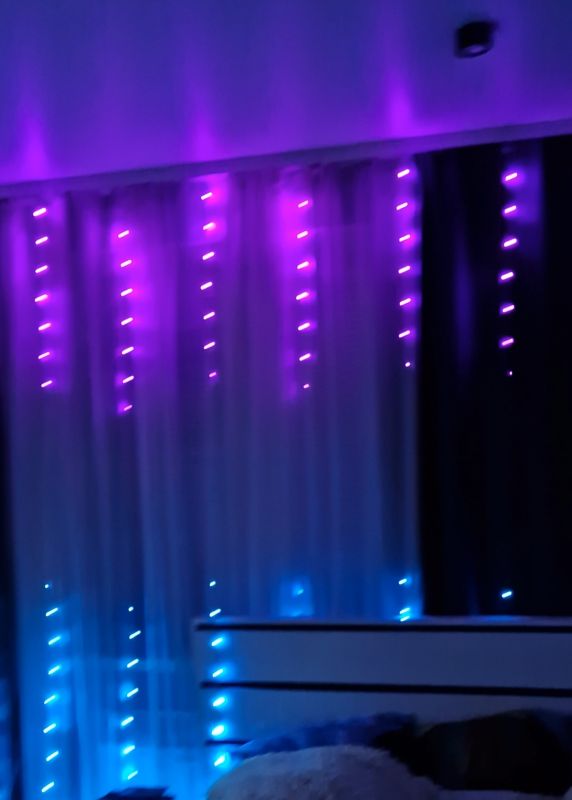 Гірлянда розумна штора прозорий провід від USB, 3 на 3м Usb розумна