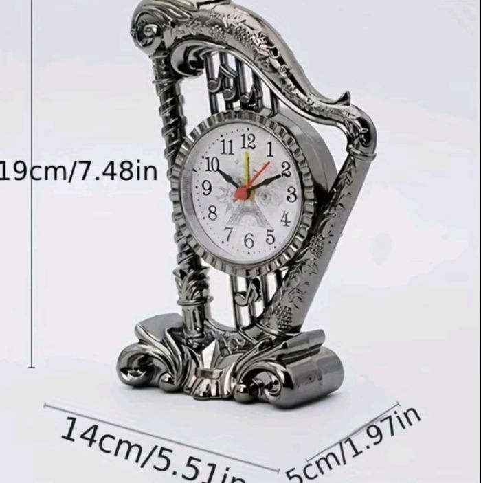 Настільний годинник з будильником Silver